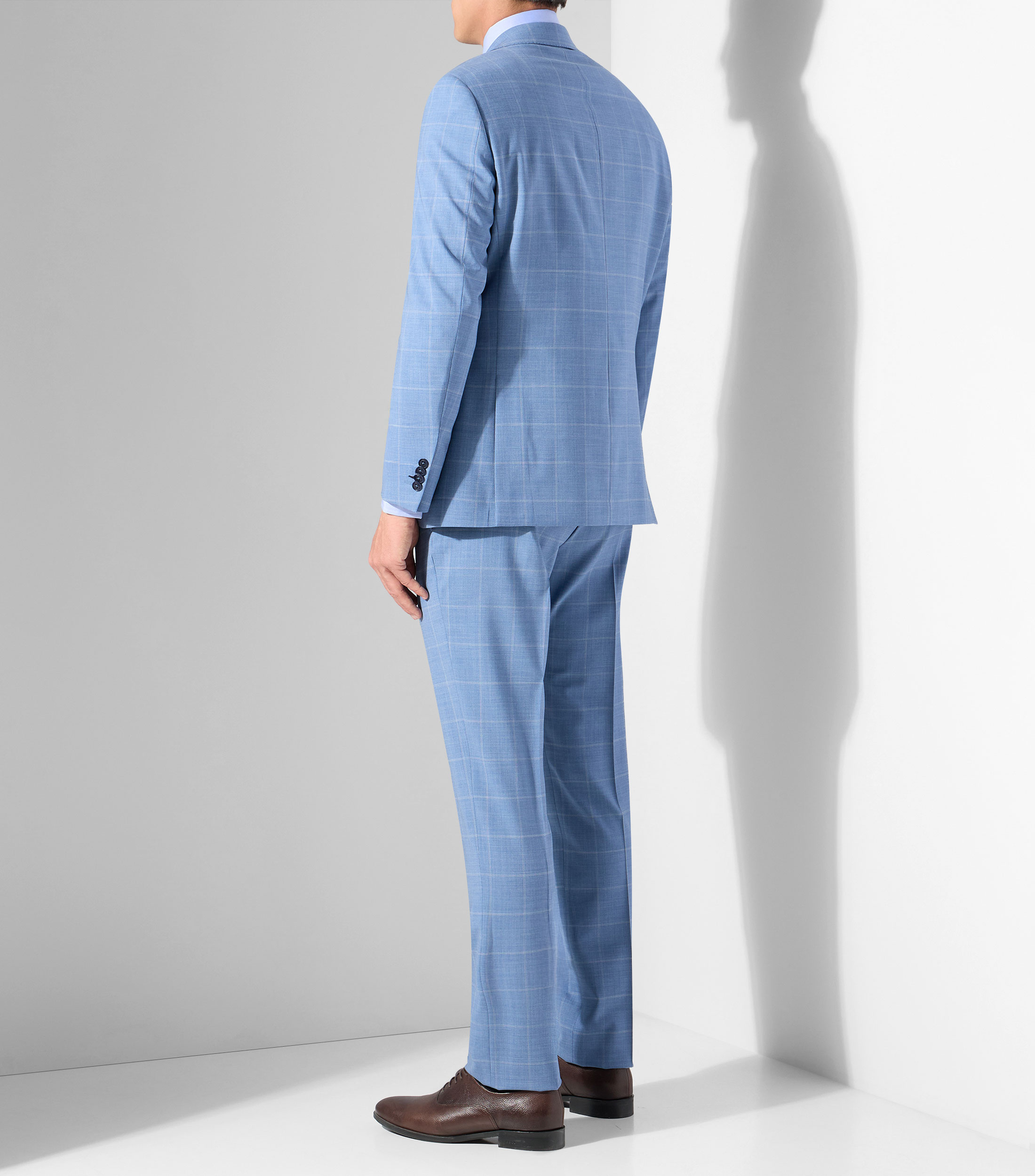 Traje corte regular 3 piezas a cuadros Hombre